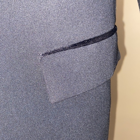 ZARA velvet lapel tuxedo single button flap pockets black Size Small - Picture 8 of 16